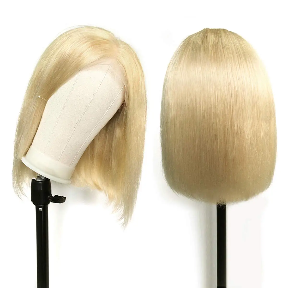 Wholesale Straight Human Hair Wigs 613 Blond Color Bob Wig Cuticle Aligned Raw Cambodian Hair Lace Frontal Wig Vendor
