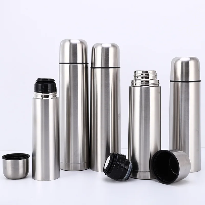 350ml-1L Bullet Thermos Bottle Double Walled 304 Stainless Steel Travel Mug Insulated Vaccum Thermos