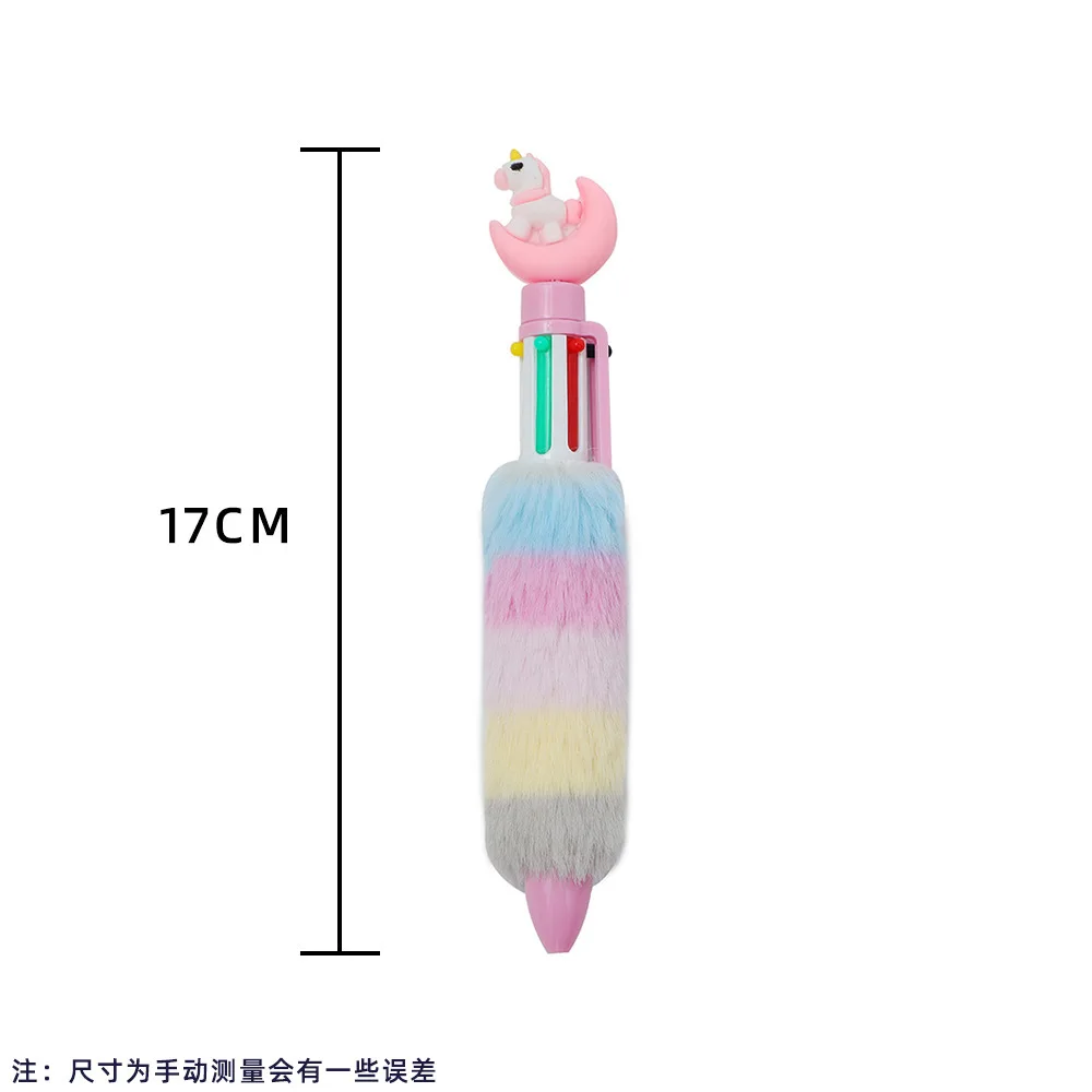 Best Selling Six-color Click Plastic Promotion Cartoon Ballpoint Pen With Company Brand