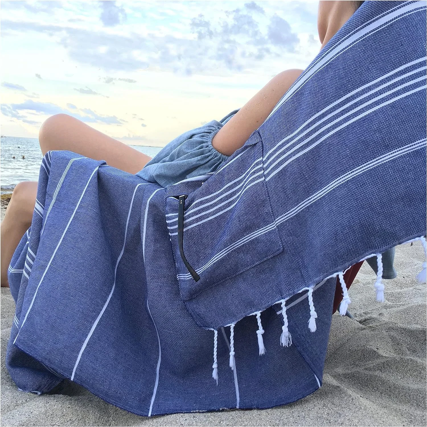 Bohemian Luxury Turkish Jacquard Towel Waffle and Striped Pattern Bath and Beach Towel Sets Free Samples Available