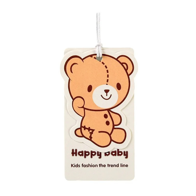 High Quality Custom Clothes Label kids clothing cartoon hang tag design creative hang tags