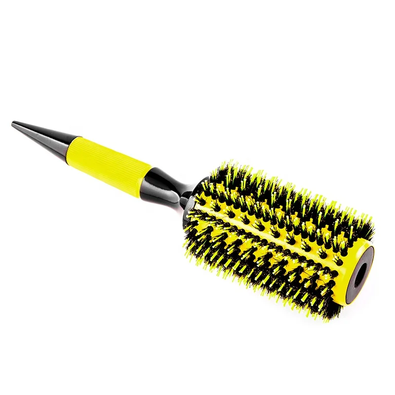 ISO 9001 Best Hair Brush Manufacturers Styling Wood Round Curling Hair Brush With Boar Bristle