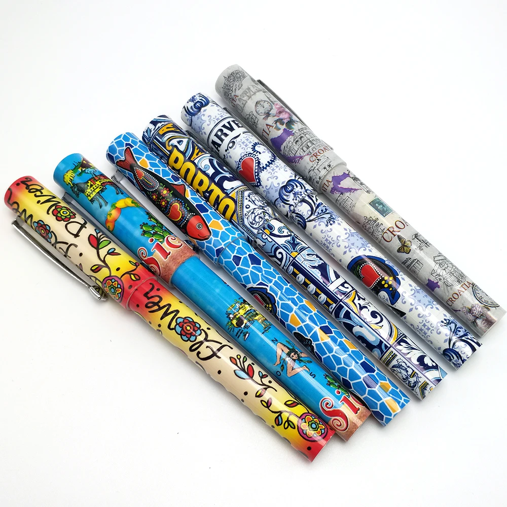 2020 дешевая пластиковая шариковая ручка с полным корпусом, теплопередающая печать, Печатающая ручка с индивидуальным рисунком и цветным логотипом на заказ