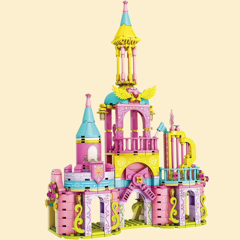 Girls Toys Princess Castle 3D Puzzle Toys For Quality Building Block Set Educational 370Pcs DIY Assembly Toy Christmas Gifts