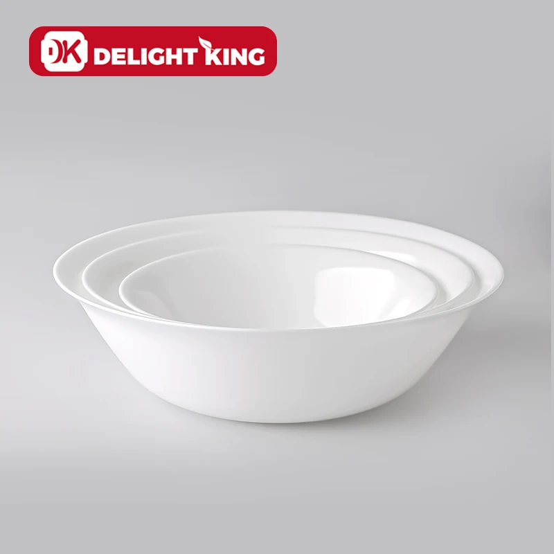 round wedding hotel dinning plates porcelain dinner luxury opalware opal glass pure white ceramics dishes plates sets dinnerware