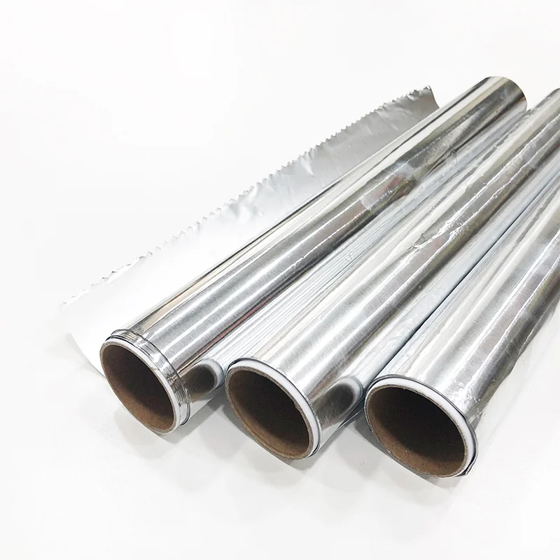 
9mic 5M*30CM factory price disposable aluminum foil for vegetable food wrapping 