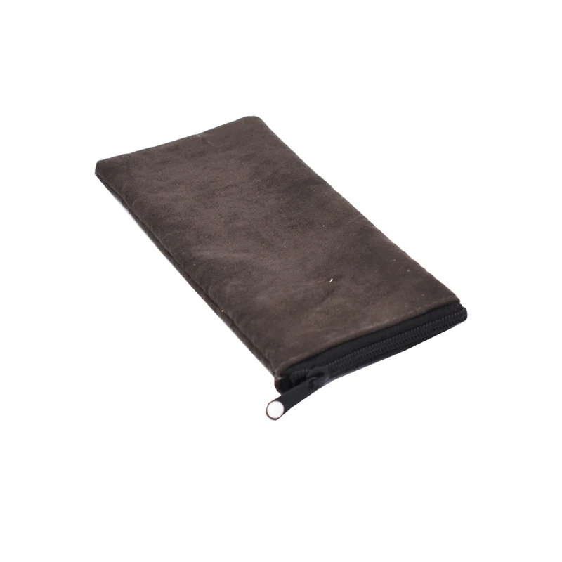 suede fabric eyeglasses case custom glasses pouch zipper glasses cases