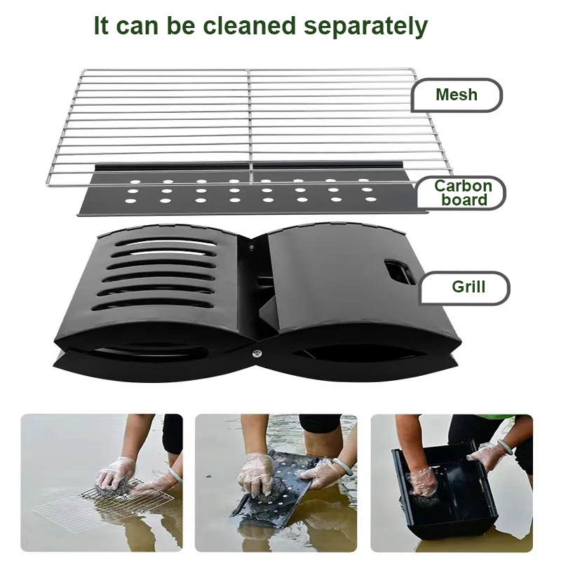 Metal Barbecue Grill Folding Barbecue Tools Manufacturer Iron Outdoor Portable Charcoal Bbq Grills