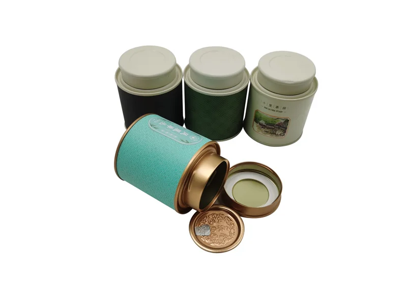 50 Gram 50 g Tea Paper Cans Packaging 100 Gram 100 g Tea Packaging Canister with Custom Colors
