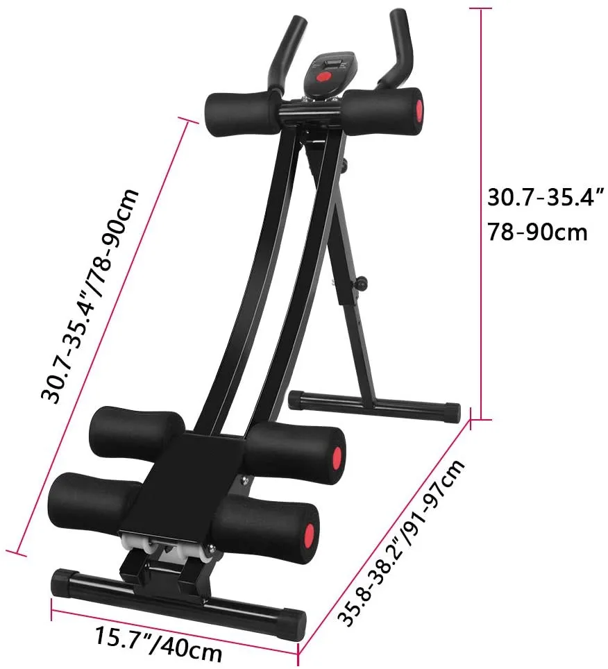 Height Adjustable Core & Abdominal Trainer machine home Gym Strength Training ab coaster machine