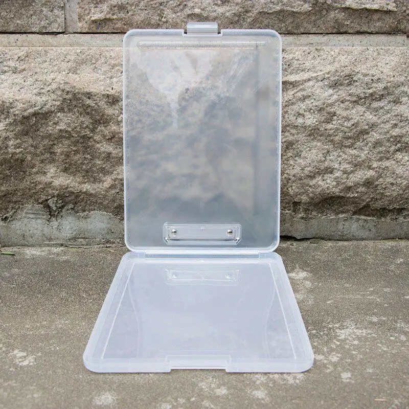 Plastic Tablet white transparent durable clipboard secured with clip