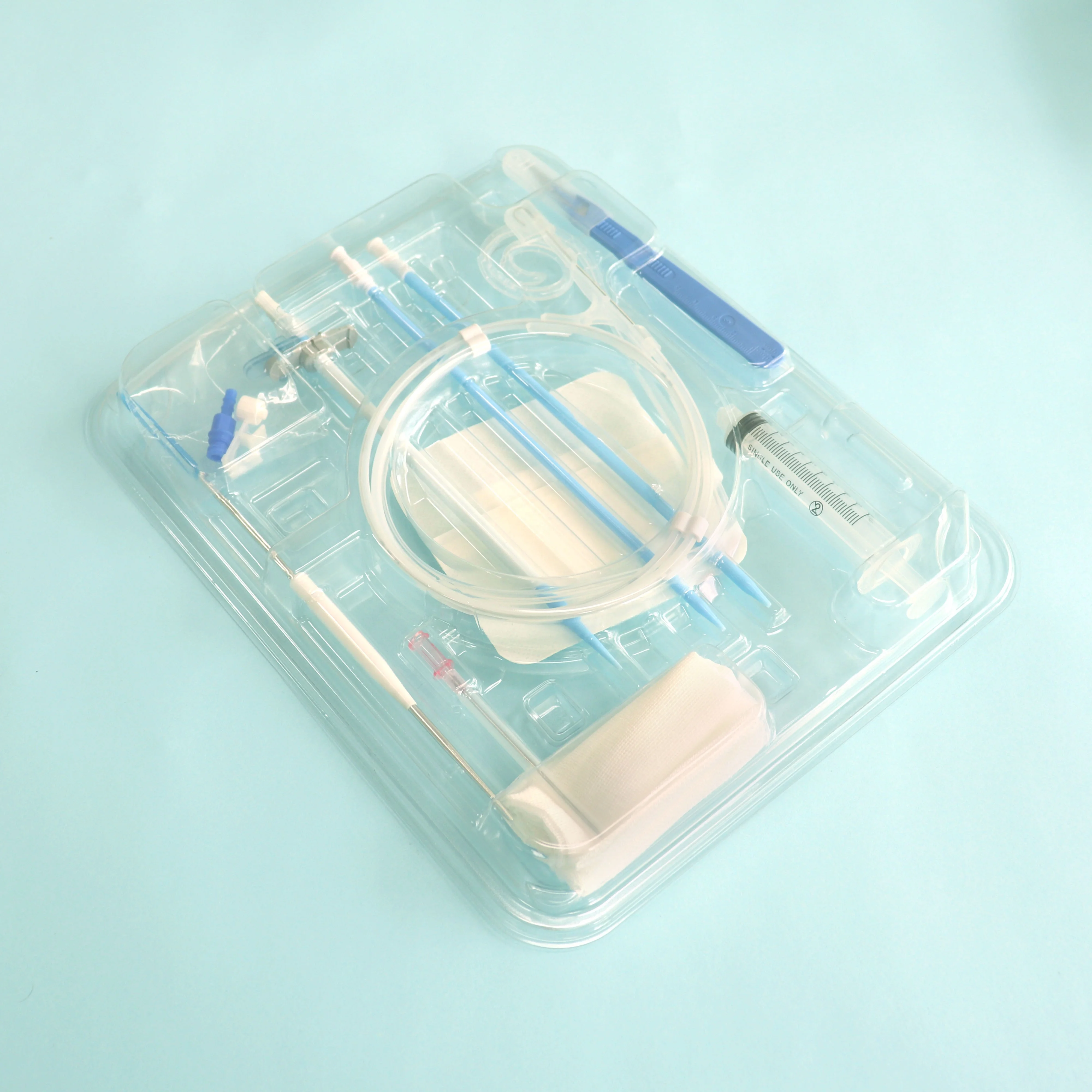 Tianck Medical Supplies Consumables Hemodialysis Catheter Kit Adult Adolescent 16F 11F PD Peritoneal Dialysis