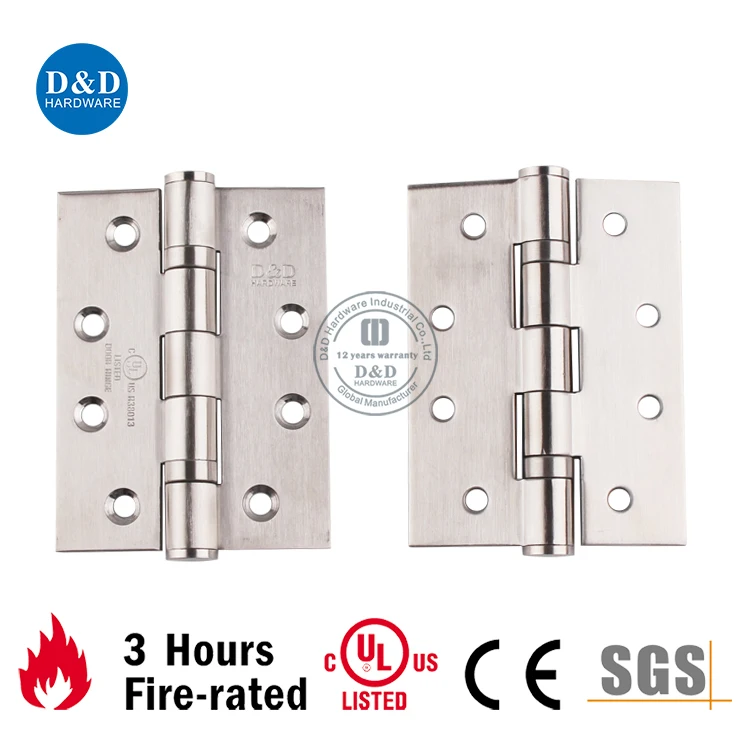UL listed fire rated Stainless steel 2 ball bearing metal steel door full mortise hinge