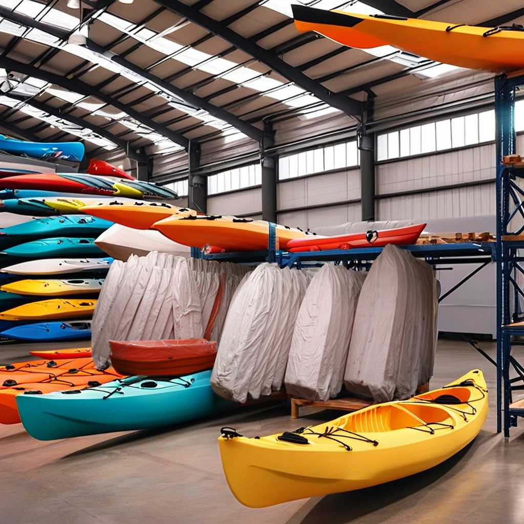 Wholesale PE Strong Plastic Fishing Kayak with Paddle 4m Outdoor Usage Length