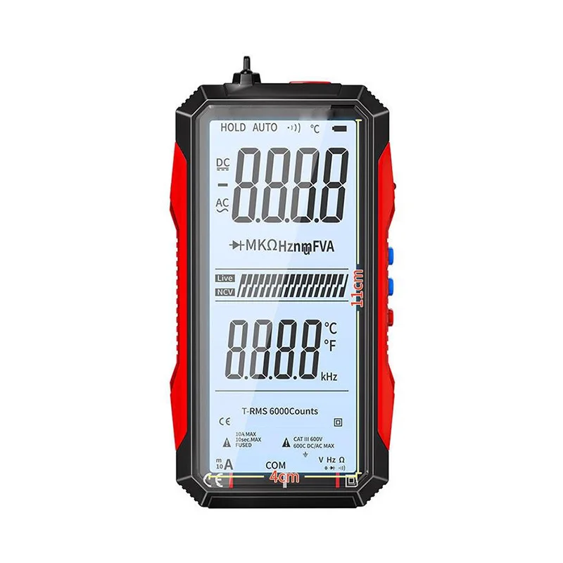 9999 Counts Smart Multi Meter Voltmeter & Ammeter  Digital Multimeter Voltmeter Ammeter AC DC Voltage Current Tester