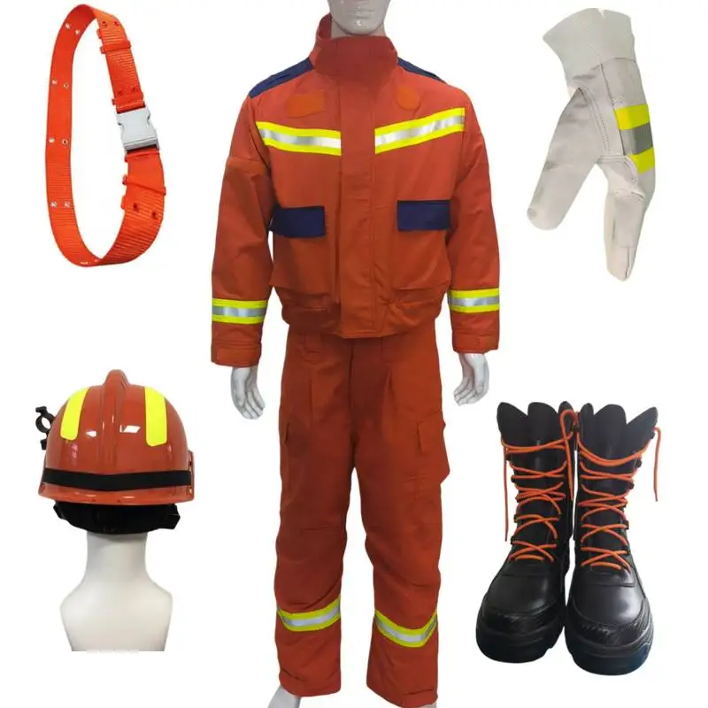 Hot Sale Customized Aramid Safety Fire Rescue Suit Firefighting Emergency Rescue Suit