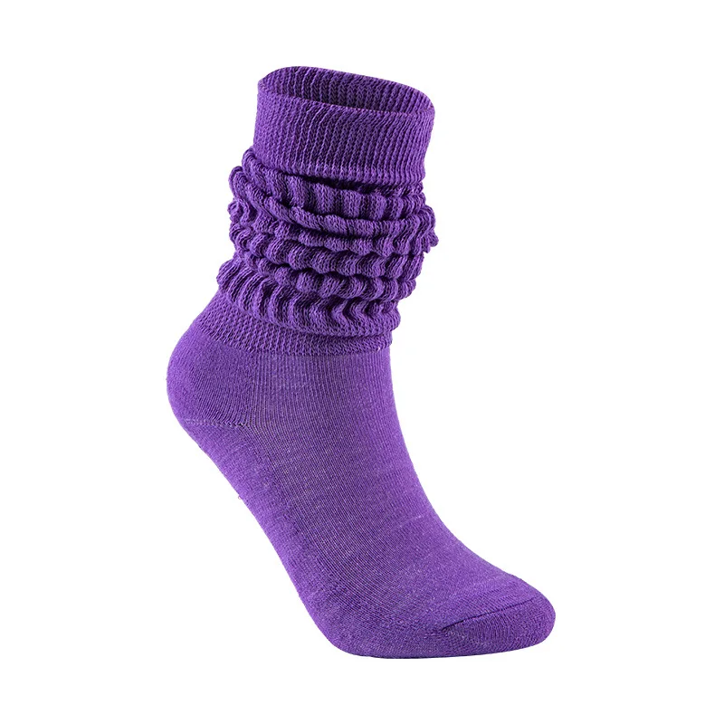
Hellosport 7 Days Sample Time Low Moq Knitted Fashion Classic Plain Solid Color Ladies Girls Scrunch Slouch Socks For Women 