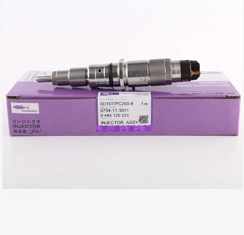 Wholesales High Quality OEM ODM custom Fuel Injector For Komatsu Engine Injector 6D107 PC200-8 8 hole 0445120123 manufacture