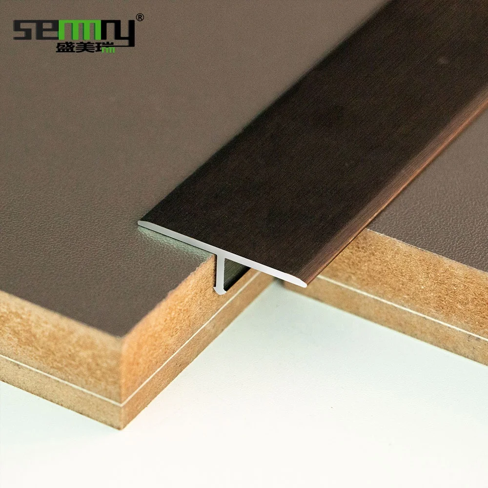 Cover Aluminum Tile Trim Strip Decorative Wall Trim Aluminum Profiles T Shape Flooring Tile Accessories