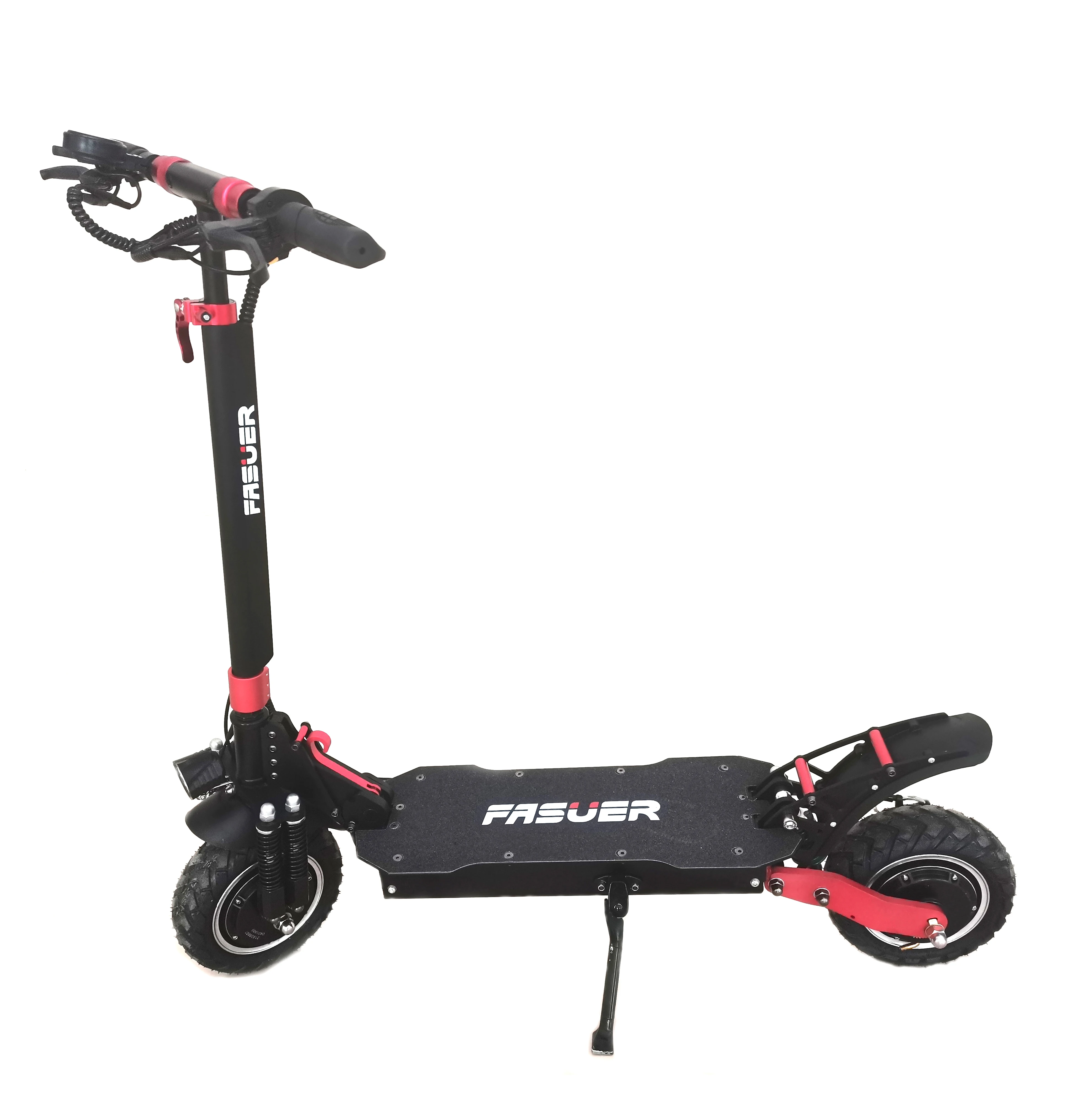 FASUER New10inch 52V 17.5Ah 800w*2 dual motors tubeless off-road tires spring suspension electric scooter with disc brake