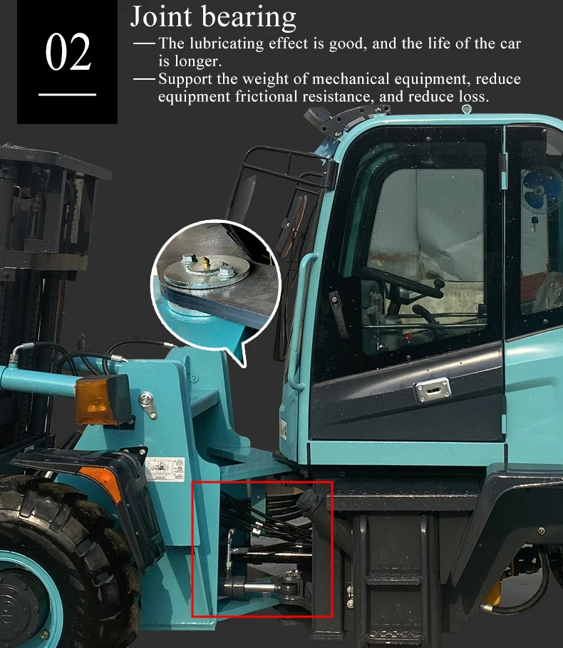 4x4 forklift hot sale powerful 7 ton all rough terrain forklift with ROPS cabin