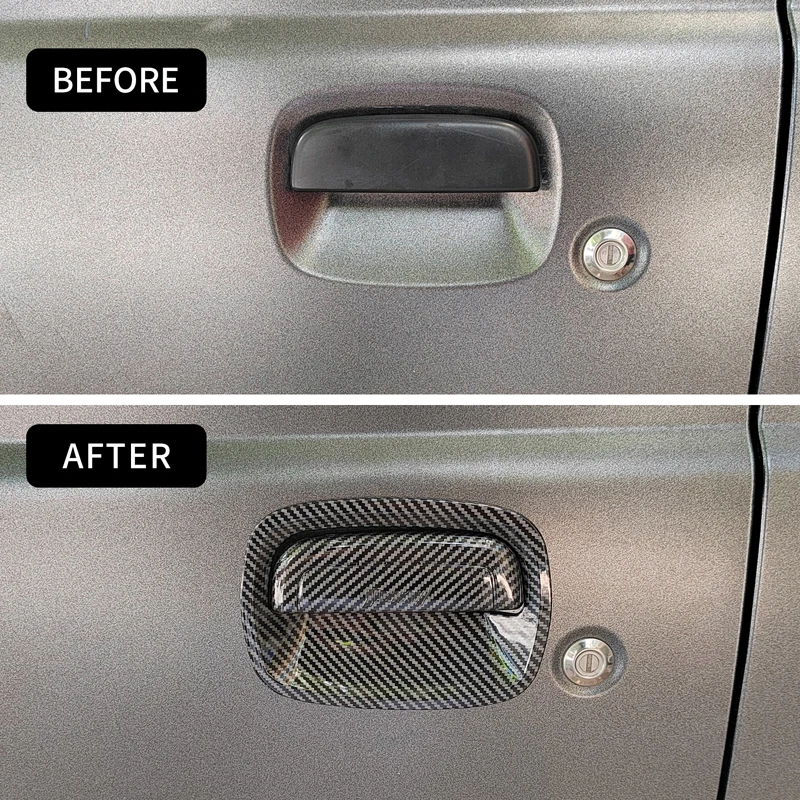 Exterior Accessories Car Door Handle Covers Carbon Fiber Paint For Suzuki Jimny JB64 JB74 2018 2019 2020 2021 2022 2023 3 Door