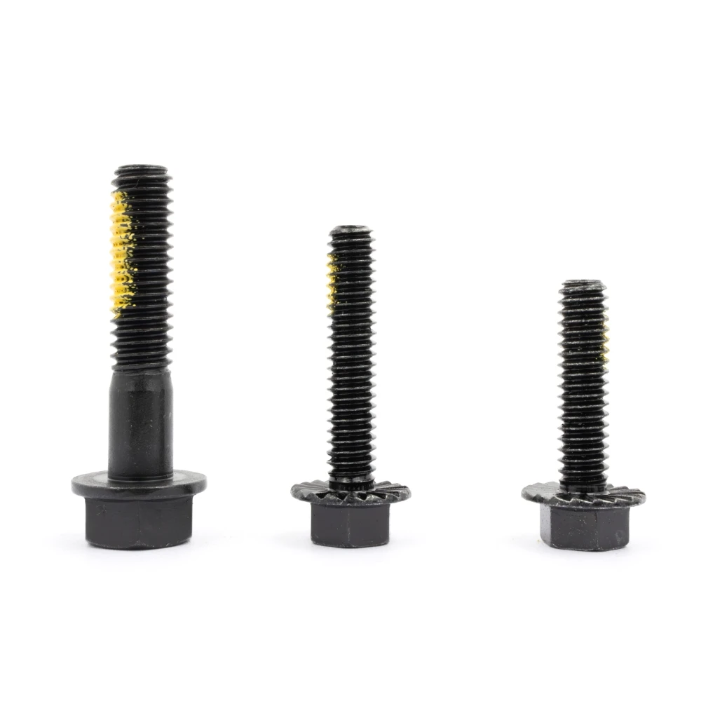 8mm flange shoulder bolt Class 2 4 6 8 Carbon Steel Black Oxide Hex Serrated Flange Bolt With Full Half Thread