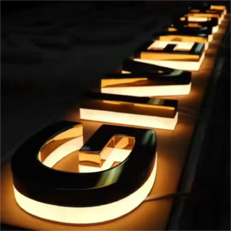 Alibaba новейший логотип компании индивидуальные светодиодные вывески наружная реклама 3d буквенная вывеска доска с именем магазина