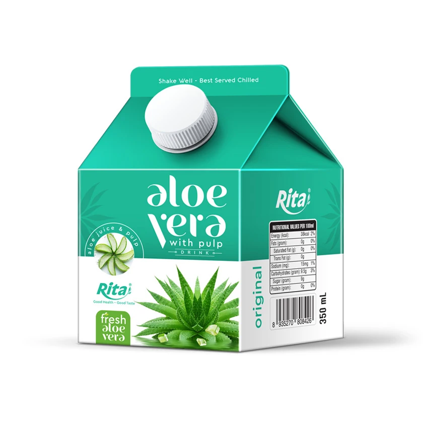 Вьетнамские производственные компании, Лидер продаж, полезный напиток, гель алоэ вера для питья, 350 мл, асептический пакетик, натуральный сок алоэ вера