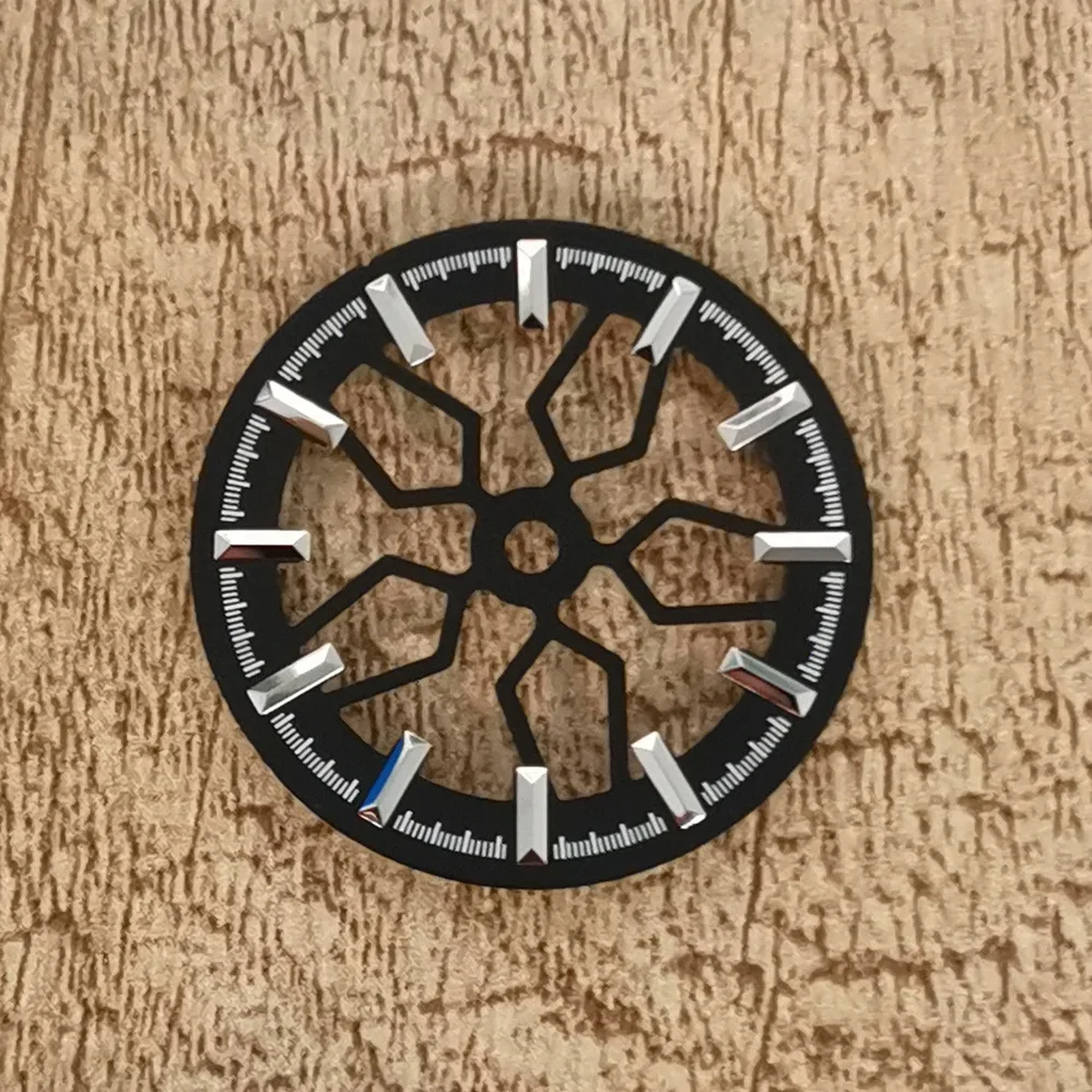 New modified watch accessories face 28.5 MM skeleton wheel bone dial without luminous fit Japanese NH70 movement