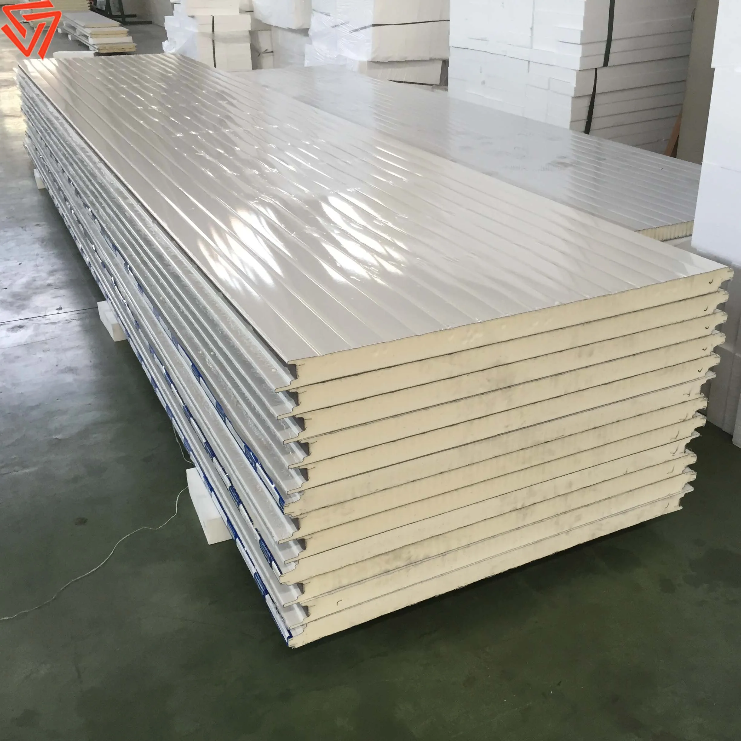 zinc steel 40mm pu pur pu polyurethane sandwich panel canada