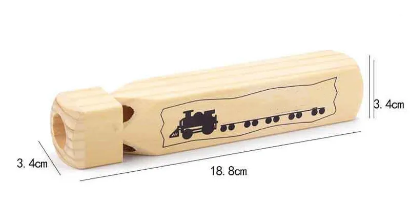 1PCS Locomotive Sound Warning Steam Wood Steam Train Whistle Toy Wooden Train Whistle wooden musical instrument