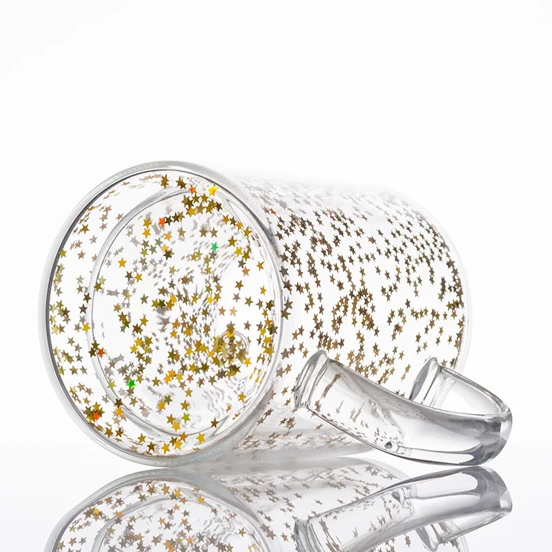 Double-Layered Heat-Resistant Creative Starry Sky Glass  Beautiful Souvenir