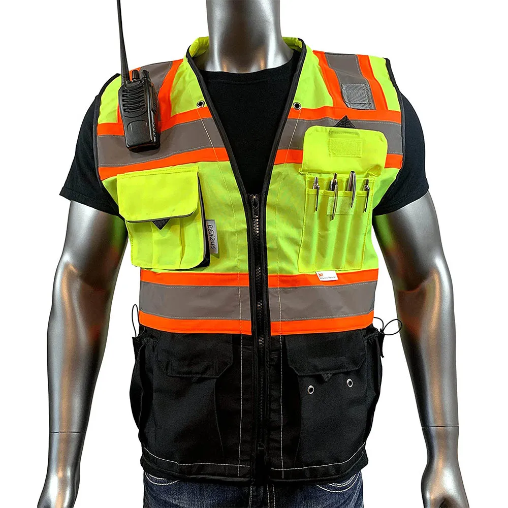 Wholesale Hs Code safety vest Customized Public 2horizontal stripes for security