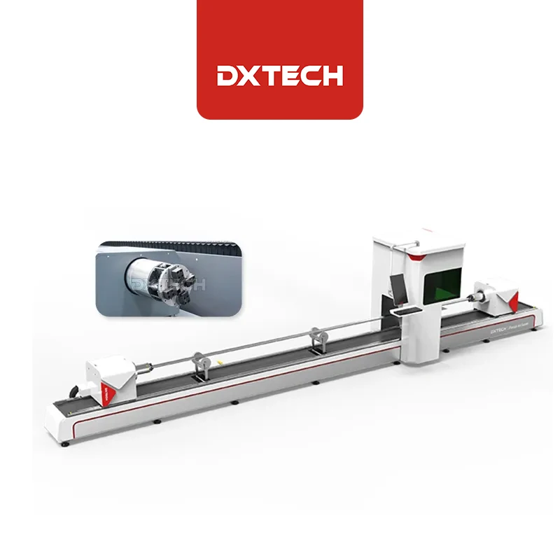 automated tube laser cutter 3kw 4kw square tube round pipe fiber laser cutting machine
