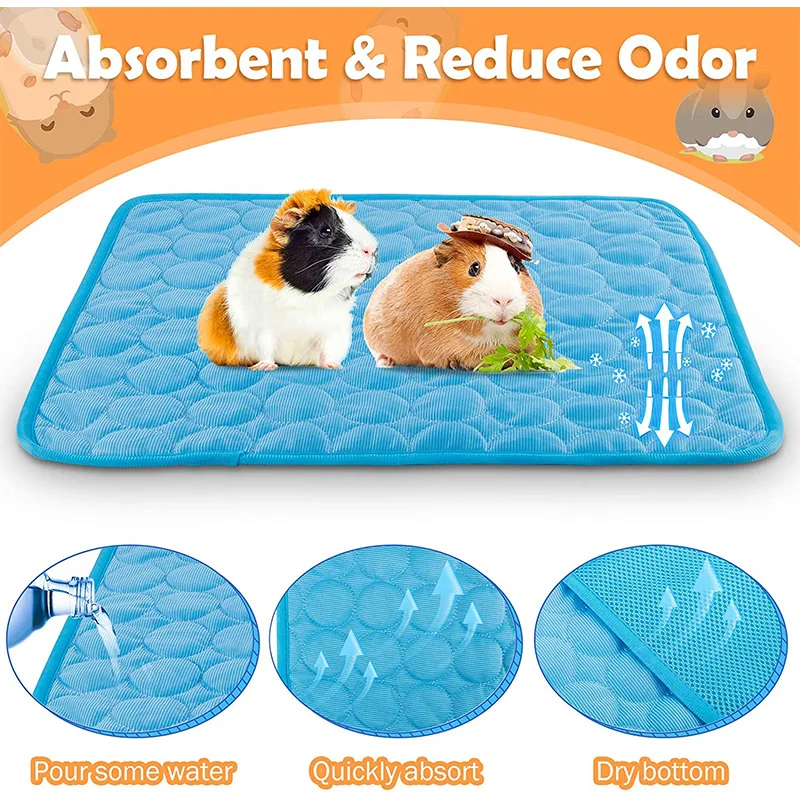 Breathable Guinea Pig Cage Liners Rabbit Chinchilla HedgehogsSummer Small Animal Cooling Mat