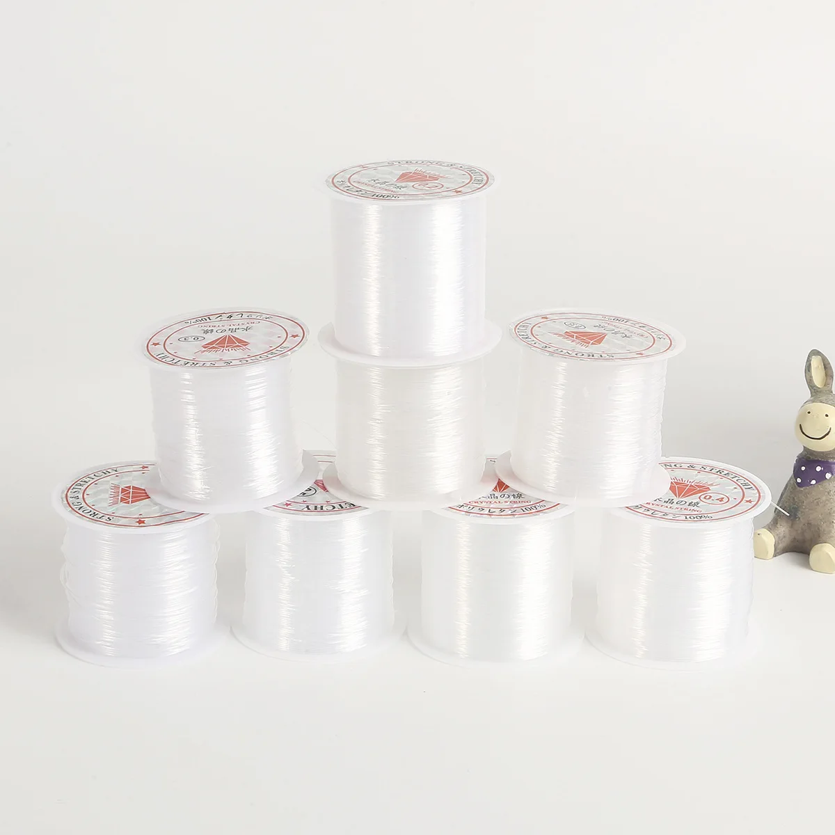 JC factory 0.2-0.8MM crystal non-stretch transparent fishing line diy winding braided necklace ring rice beads tassel beading