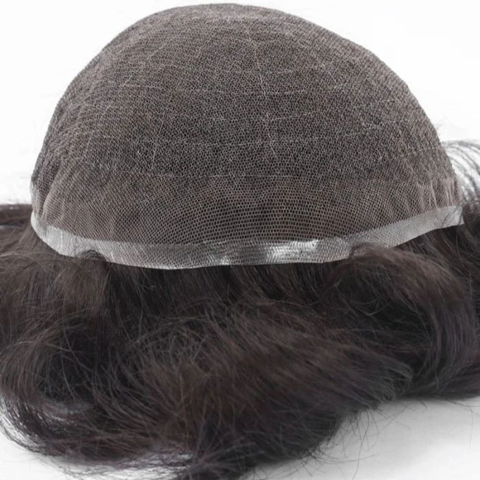 Human Hair Men Lace Toupeec Super Fine Mono Hair System High Quality and Durable Lace Toupee Virgin Remy Indian for Men 1 Pc