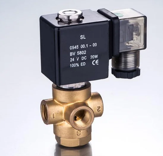 Латунь материал высокого качества 2 Позиция 3 пути Соленоидный клапан 12v водяной клапан SLGPC-VX3121-08