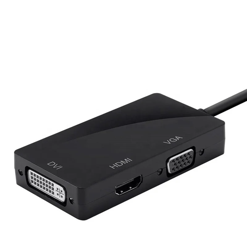 3-In-1 Mini DP Mini Displayport To HDMI VGA DVI Adapter Converter Universal Mini Displayport To HDMI/VGA/DVI Cable Adapter