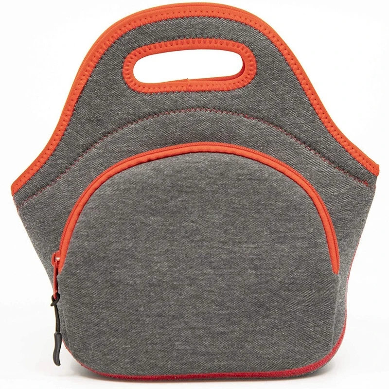 Heopono Soft Cotton Handle Reusable Washable Children Lunch Bag Lightweight Comfortable Convenient Soft  Keep Lunch Cooler Bag