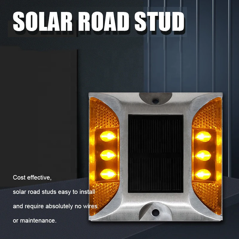 Cast aluminum road stud buried solar road stud blinking led cat eye road stud