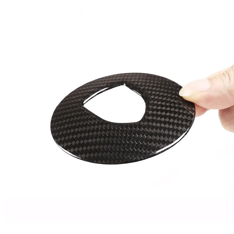 Carbon Fiber Steering Wheel Emblem Logo Cover Trim Sticker Accessories  for Porsche Cayenne Macan