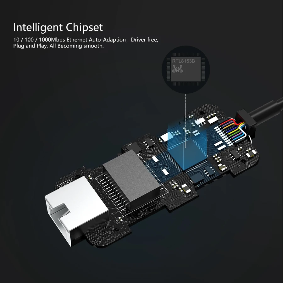 OEM Xfanic Mini Usb C Ethernet Lan адаптер 100 Мбит/с Usb-порт для Ethernet-кабеля скоростная сетевая