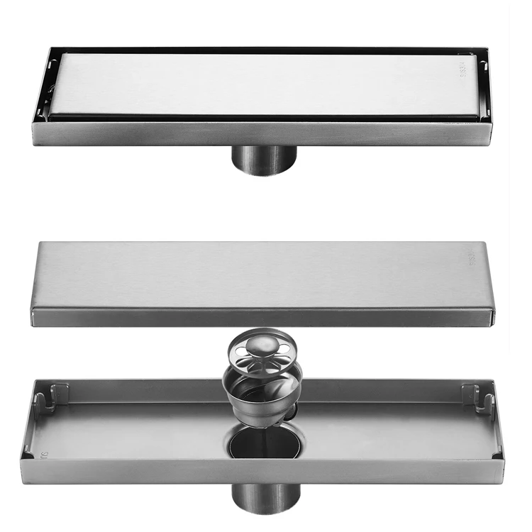 New Arrival Floor Drain Waste Trap Insert Floor Shower Drain Stainless Steel Long Linear Shower Floor Drain For Bathroom