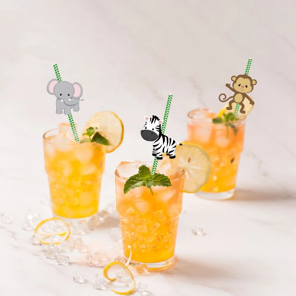 BA176 13Pcs baby shower party supplies new born party jungle animal banner jungle theme party decoration for baby