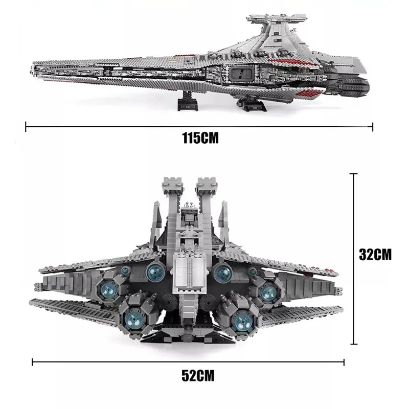 HW Toys 6685PCS Bricks Space Science Fiction Planet Ship Model Republic-class Attack Cruiser Kids Building Blocks Sets Toys ABS