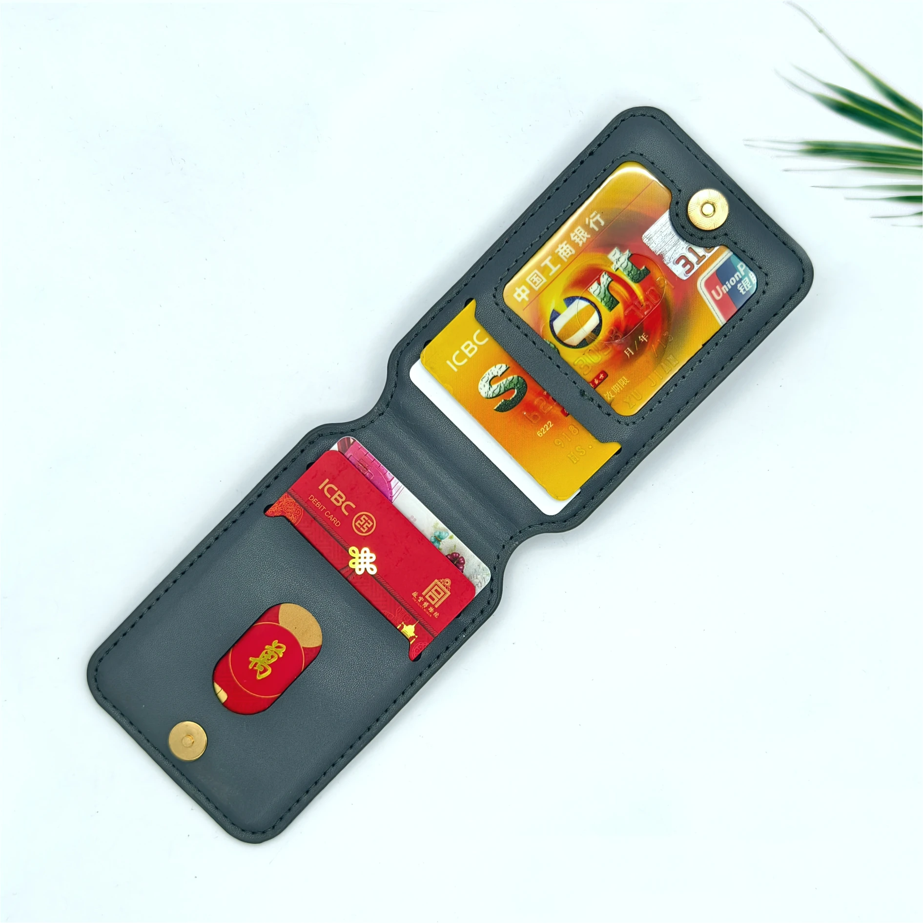 2024 New Mobile Phone Magnet Card Bag Bracket Magnetic Wallet PU Leather Bracket case for IPhone