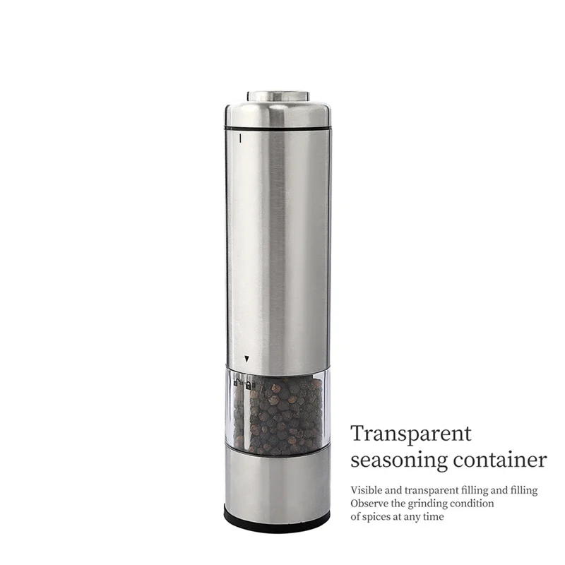 Electric Spice Mill Pepper Grinder Stainless Steel Automatic Salt and Pepper Shaker