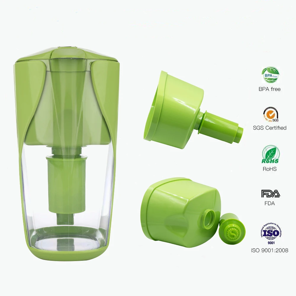 
Factory OEM ODM Alkaline water filter pitcher with 1 longlast standard filter 